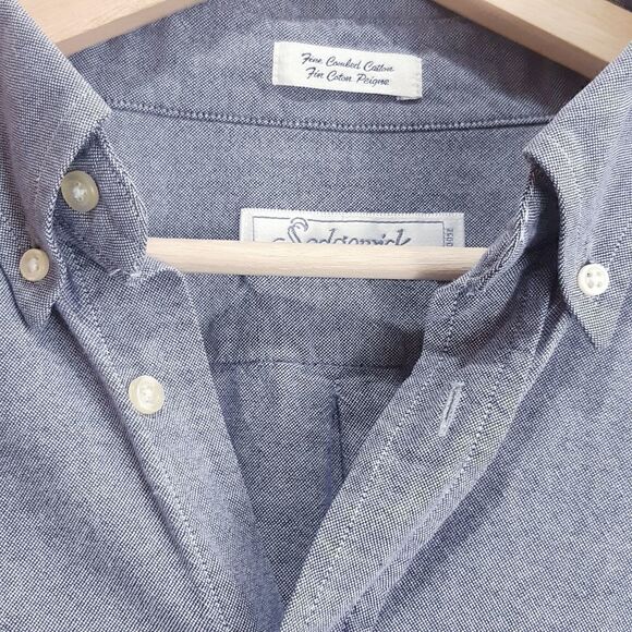 Sedgewick 100% Cotton Gray Button Down Shirt - Picture 2 of 10